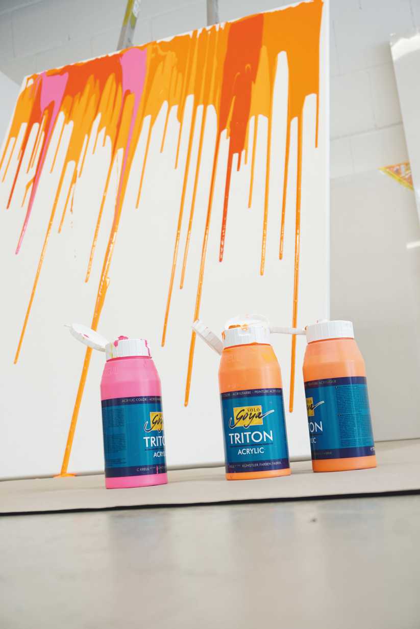 KREUL Acrylfarbe , gelb, 750 ml