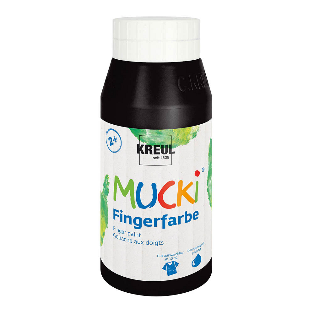 KREUL Fingerfarbe "MUCKI", schwarz, 750 ml