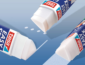tesa ecoLogo Easy Stick Klebestift, lösungsmittelfrei, 3x25 g