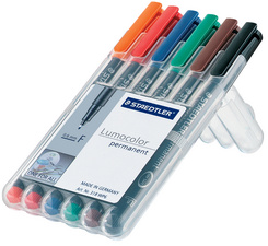 STAEDTLER Lumocolor Permanent-Marker 313S, 6er Etui