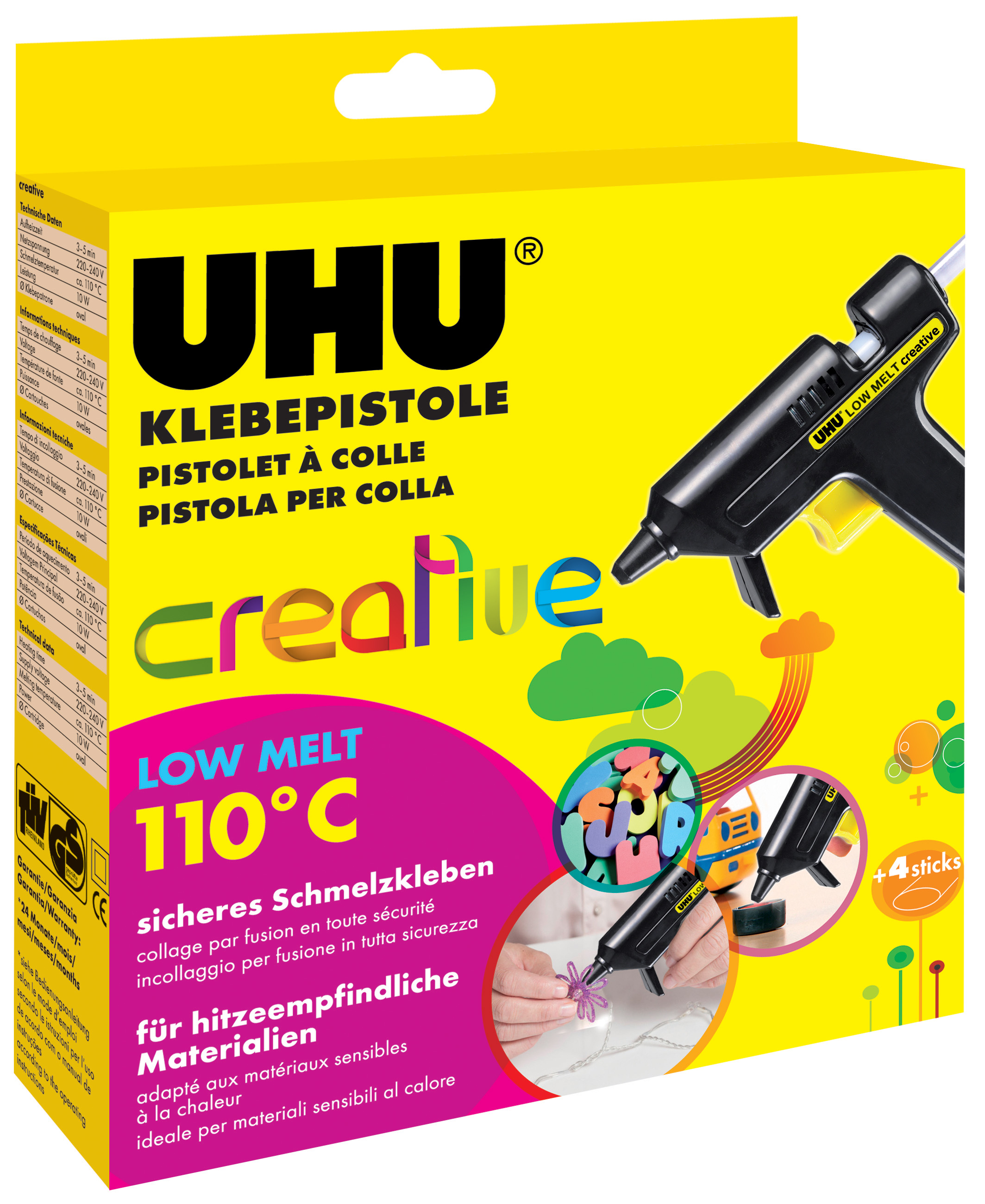 UHU Niedrigtemperatur-Klebepistole Low Melt Creative