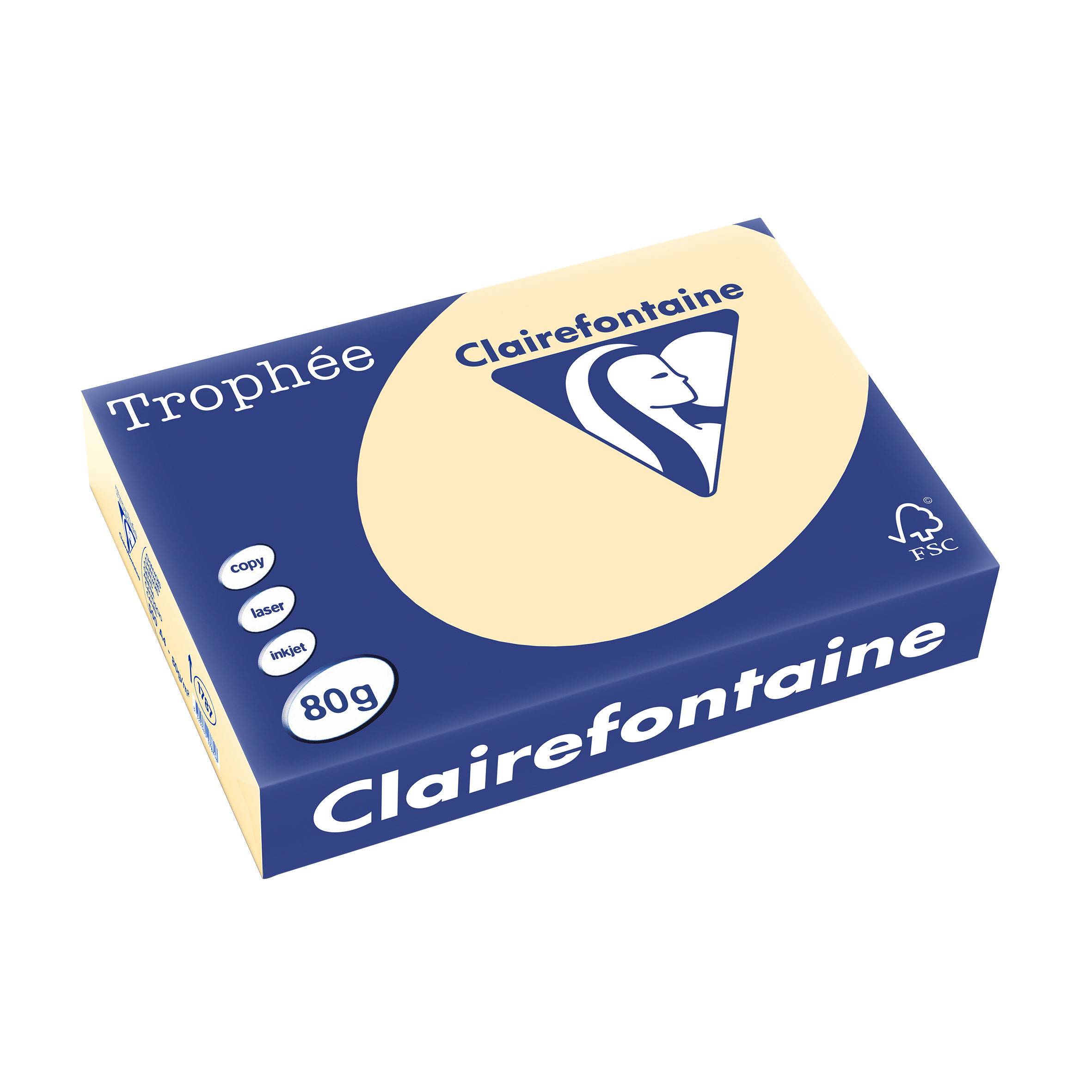 Clairefontaine Multifunktionspapier Trophée, A4, 80 g/qm, chamois