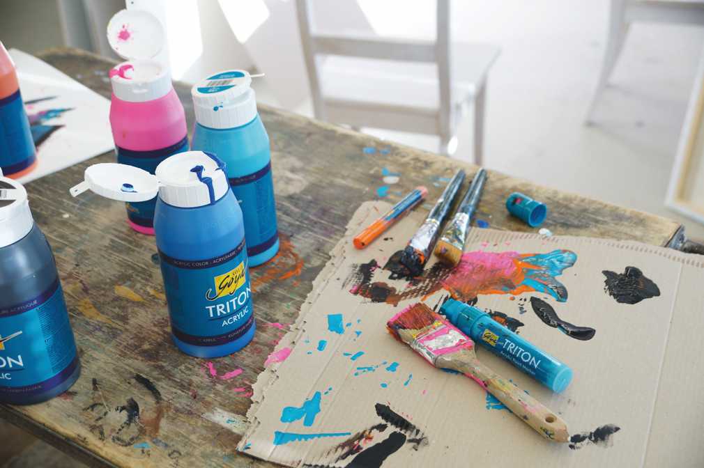 KREUL Acrylfarbe , gelb, 750 ml