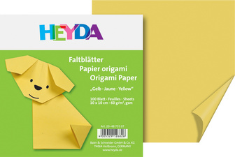 HEYDA Origami Faltblätter, (B)200 x (H)200 mm, gelb