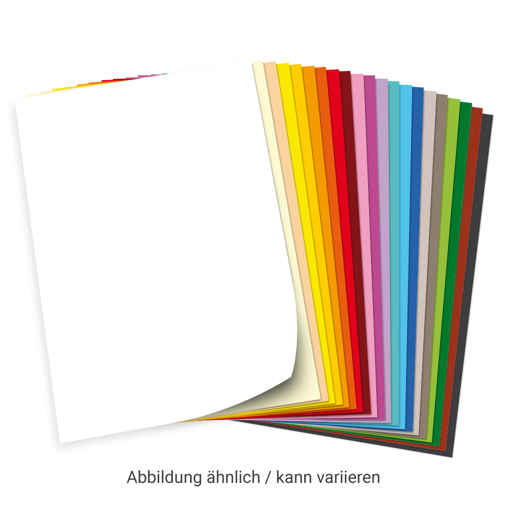 Sparset Tonpapier, 100 Bogen, 50x70 cm, in 20 Farben sortiert