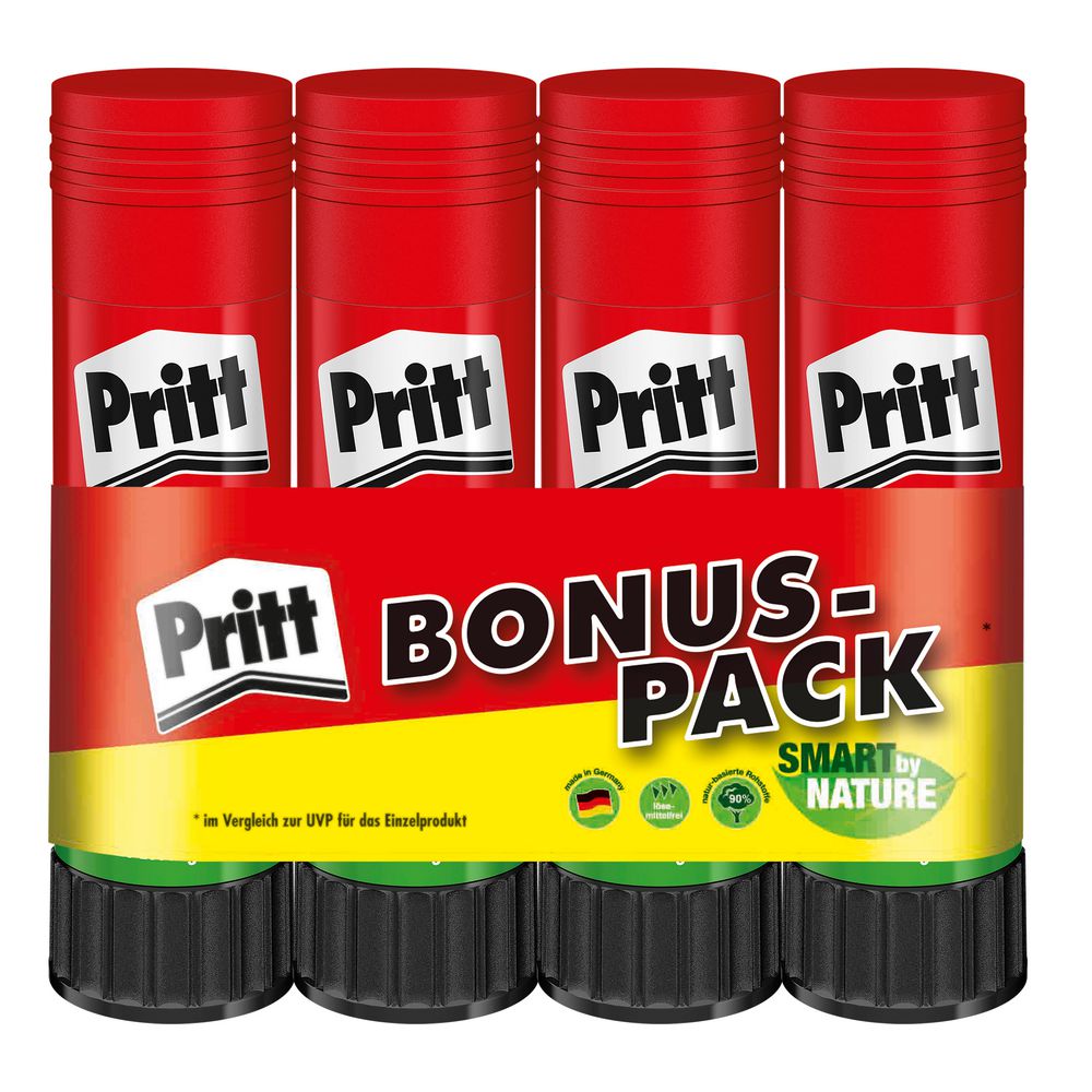 Pritt Klebestift 4 x 22g im Spar-Pack, lösemittelfrei