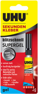 UHU Sekundenkleber blitzschnell SUPERGEL, 3 g