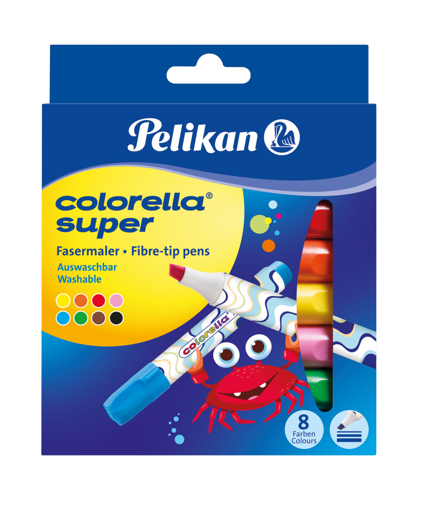 Pelikan Fasermaler Colorella Super, Keilspitze, 8er Etui