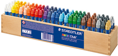 STAEDTLER Wachsmalkreide Noris, 100er Holz-Display