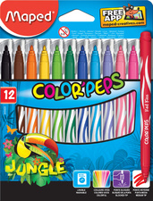 Maped Fasermaler COLOR'PEPS Jungle, 12er Kartonetui