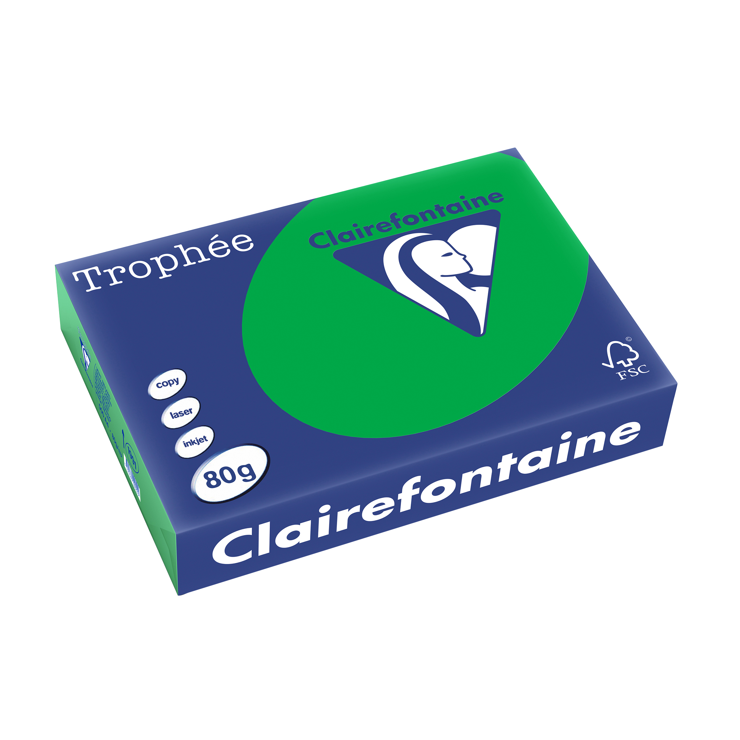 Clairefontaine Multifunktionspapier Trophée,, A4, 80 g/qm, 500 Blatt, intensivgrün