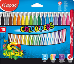 Maped Fasermaler COLOR'PEPS Jungle, 18er Kartonetui