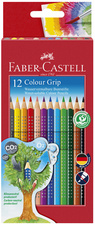 FABER-CASTELL Dreikant-Buntstifte Colour GRIP, 12er Etui