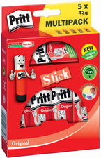 Pritt Klebestift 5 x 43 g im Multi-Pack, lösemittelfrei