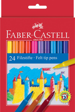 FABER-CASTELL Fasermaler, 24er Kartonetui