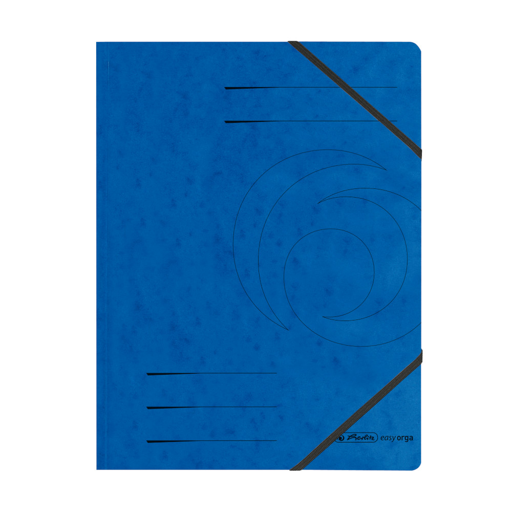 herlitz Eckspanner easyorga, A4, Colorspan-Karton, blau