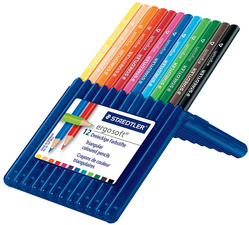 STAEDTLER Dreikant-Buntstift ergosoft, 12er Etui