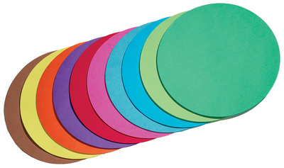 folia Faltblätter, rund, 150 mm, 100 Blatt, farbig sortiert