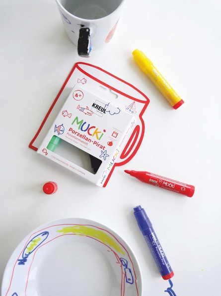 KREUL Porzellan-Pirat Porzellanmalstift "MUCKI", 5er-Set